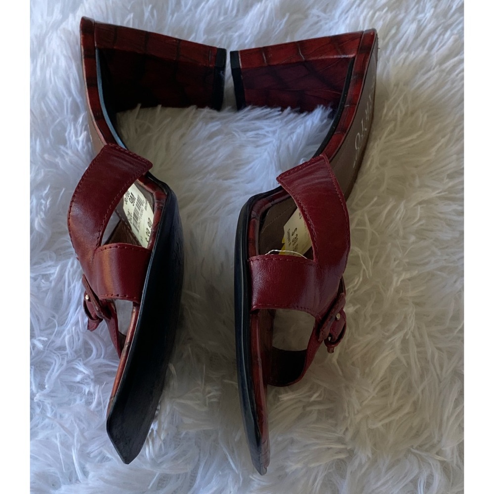 Franco Sarto squared toe high heeled sandals 9M - Picture 7 of 9